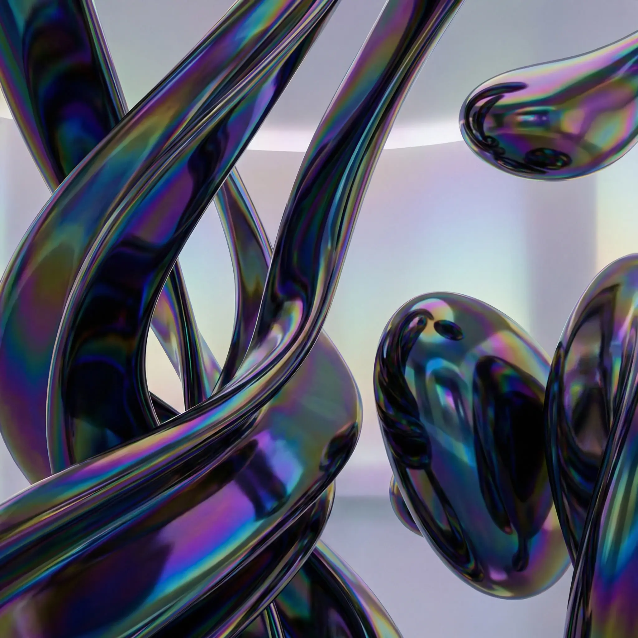 Effet d'optique dans un espace reflets multicolore #19