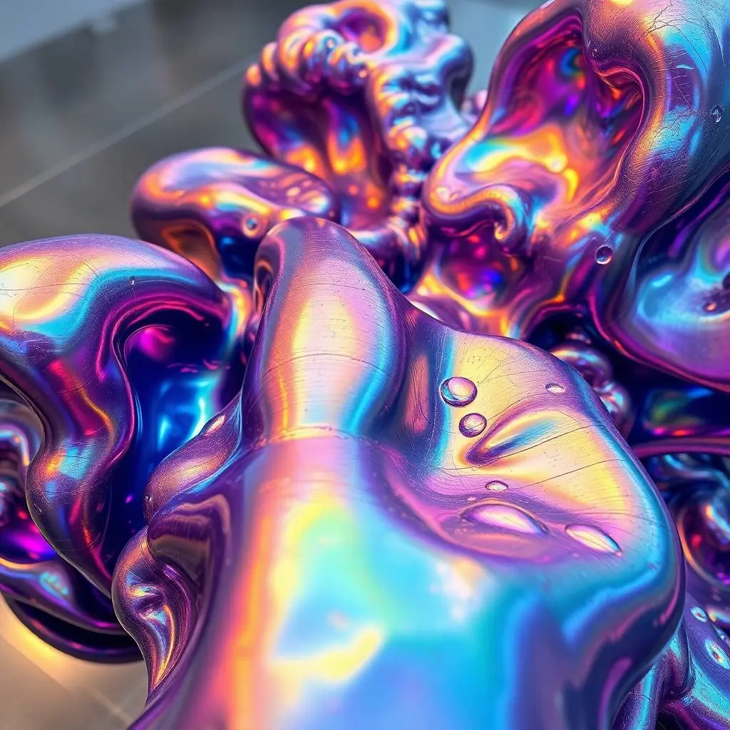 Art numérique reflets multicolore #24