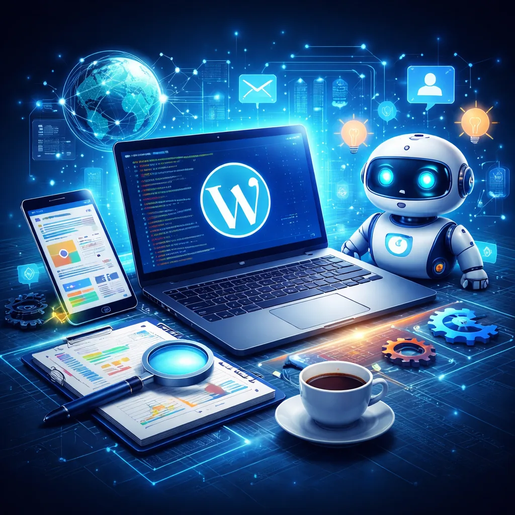 Robot IA assistant et code WordPress responsive